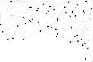 Pankart tasarımı için genel ağ bağlantısı arkaplanı. Noktaları ve çizgileri birleştiren soyut çizgi arkaplanı. Ağ Bağlantısı, çokgen sosyal ağ iletişimi. İnternet teknolojisi.