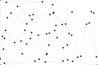 Pankart tasarımı için genel ağ bağlantısı arkaplanı. Noktaları ve çizgileri birleştiren soyut çizgi arkaplanı. Ağ Bağlantısı, çokgen sosyal ağ iletişimi. İnternet teknolojisi.