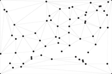 Pankart tasarımı için genel ağ bağlantısı arkaplanı. Noktaları ve çizgileri birleştiren soyut çizgi arkaplanı. Ağ Bağlantısı, çokgen sosyal ağ iletişimi. İnternet teknolojisi.