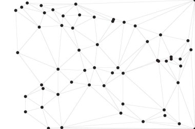 Pankart tasarımı için genel ağ bağlantısı arkaplanı. Noktaları ve çizgileri birleştiren soyut çizgi arkaplanı. Ağ Bağlantısı, çokgen sosyal ağ iletişimi. İnternet teknolojisi.