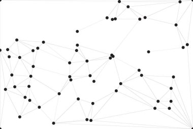 Pankart tasarımı için genel ağ bağlantısı arkaplanı. Noktaları ve çizgileri birleştiren soyut çizgi arkaplanı. Ağ Bağlantısı, çokgen sosyal ağ iletişimi. İnternet teknolojisi.