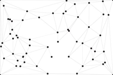 Pankart tasarımı için genel ağ bağlantısı arkaplanı. Noktaları ve çizgileri birleştiren soyut çizgi arkaplanı. Ağ Bağlantısı, çokgen sosyal ağ iletişimi. İnternet teknolojisi.