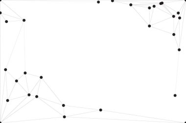Pankart tasarımı için genel ağ bağlantısı arkaplanı. Noktaları ve çizgileri birleştiren soyut çizgi arkaplanı. Ağ Bağlantısı, çokgen sosyal ağ iletişimi. İnternet teknolojisi.