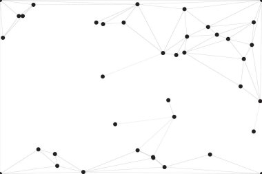 Pankart tasarımı için genel ağ bağlantısı arkaplanı. Noktaları ve çizgileri birleştiren soyut çizgi arkaplanı. Ağ Bağlantısı, çokgen sosyal ağ iletişimi. İnternet teknolojisi.