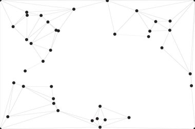 Pankart tasarımı için genel ağ bağlantısı arkaplanı. Noktaları ve çizgileri birleştiren soyut çizgi arkaplanı. Ağ Bağlantısı, çokgen sosyal ağ iletişimi. İnternet teknolojisi.