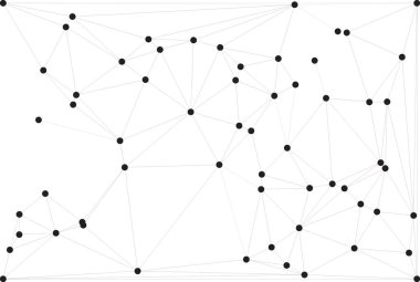 Pankart tasarımı için genel ağ bağlantısı arkaplanı. Noktaları ve çizgileri birleştiren soyut çizgi arkaplanı. Ağ Bağlantısı, çokgen sosyal ağ iletişimi. İnternet teknolojisi.