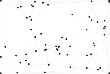 Pankart tasarımı için genel ağ bağlantısı arkaplanı. Noktaları ve çizgileri birleştiren soyut çizgi arkaplanı. Ağ Bağlantısı, çokgen sosyal ağ iletişimi. İnternet teknolojisi.