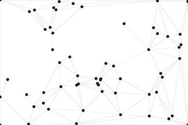 Pankart tasarımı için genel ağ bağlantısı arkaplanı. Noktaları ve çizgileri birleştiren soyut çizgi arkaplanı. Ağ Bağlantısı, çokgen sosyal ağ iletişimi. İnternet teknolojisi.