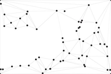 Pankart tasarımı için genel ağ bağlantısı arkaplanı. Noktaları ve çizgileri birleştiren soyut çizgi arkaplanı. Ağ Bağlantısı, çokgen sosyal ağ iletişimi. İnternet teknolojisi.