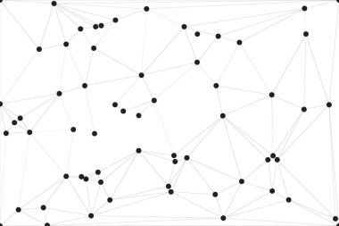Pankart tasarımı için genel ağ bağlantısı arkaplanı. Noktaları ve çizgileri birleştiren soyut çizgi arkaplanı. Ağ Bağlantısı, çokgen sosyal ağ iletişimi. İnternet teknolojisi.