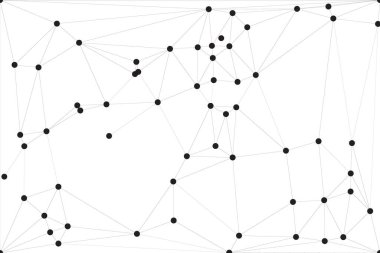 Pankart tasarımı için genel ağ bağlantısı arkaplanı. Noktaları ve çizgileri birleştiren soyut çizgi arkaplanı. Ağ Bağlantısı, çokgen sosyal ağ iletişimi. İnternet teknolojisi.
