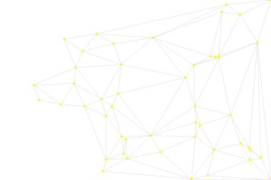 Pankart tasarımı için genel ağ bağlantısı arkaplanı. Noktaları ve çizgileri birleştiren soyut çizgi arkaplanı. Ağ Bağlantısı, çokgen sosyal ağ iletişimi. İnternet teknolojisi.