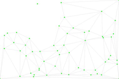 Pankart tasarımı için genel ağ bağlantısı arkaplanı. Noktaları ve çizgileri birleştiren soyut çizgi arkaplanı. Ağ Bağlantısı, çokgen sosyal ağ iletişimi. İnternet teknolojisi.