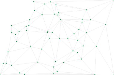 Pankart tasarımı için genel ağ bağlantısı arkaplanı. Noktaları ve çizgileri birleştiren soyut çizgi arkaplanı. Ağ Bağlantısı, çokgen sosyal ağ iletişimi. İnternet teknolojisi.