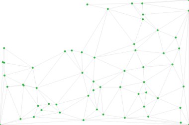 Pankart tasarımı için genel ağ bağlantısı arkaplanı. Noktaları ve çizgileri birleştiren soyut çizgi arkaplanı. Ağ Bağlantısı, çokgen sosyal ağ iletişimi. İnternet teknolojisi.