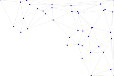 Pankart tasarımı için genel ağ bağlantısı arkaplanı. Noktaları ve çizgileri birleştiren soyut çizgi arkaplanı. Ağ Bağlantısı, çokgen sosyal ağ iletişimi. İnternet teknolojisi.
