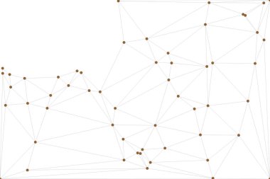 Pankart tasarımı için genel ağ bağlantısı arkaplanı. Noktaları ve çizgileri birleştiren soyut çizgi arkaplanı. Ağ Bağlantısı, çokgen sosyal ağ iletişimi. İnternet teknolojisi.