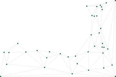 Pankart tasarımı için genel ağ bağlantısı arkaplanı. Noktaları ve çizgileri birleştiren soyut çizgi arkaplanı. Ağ Bağlantısı, çokgen sosyal ağ iletişimi. İnternet teknolojisi.