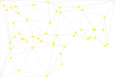 Pankart tasarımı için genel ağ bağlantısı arkaplanı. Noktaları ve çizgileri birleştiren soyut çizgi arkaplanı. Ağ Bağlantısı, çokgen sosyal ağ iletişimi. İnternet teknolojisi.