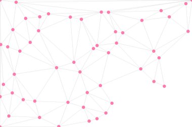 Pankart tasarımı için genel ağ bağlantısı arkaplanı. Noktaları ve çizgileri birleştiren soyut çizgi arkaplanı. Ağ Bağlantısı, çokgen sosyal ağ iletişimi. İnternet teknolojisi.