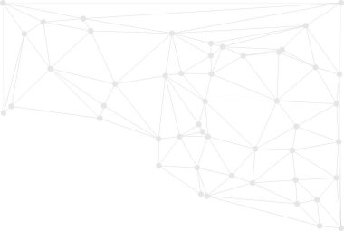 Pankart tasarımı için genel ağ bağlantısı arkaplanı. Noktaları ve çizgileri birleştiren soyut çizgi arkaplanı. Ağ Bağlantısı, çokgen sosyal ağ iletişimi. İnternet teknolojisi.