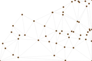 Pankart tasarımı için genel ağ bağlantısı arkaplanı. Noktaları ve çizgileri birleştiren soyut çizgi arkaplanı. Ağ Bağlantısı, çokgen sosyal ağ iletişimi. İnternet teknolojisi.