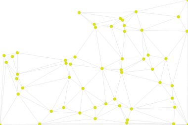 Pankart tasarımı için genel ağ bağlantısı arkaplanı. Noktaları ve çizgileri birleştiren soyut çizgi arkaplanı. Ağ Bağlantısı, çokgen sosyal ağ iletişimi. İnternet teknolojisi.
