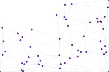 Pankart tasarımı için genel ağ bağlantısı arkaplanı. Noktaları ve çizgileri birleştiren soyut çizgi arkaplanı. Ağ Bağlantısı, çokgen sosyal ağ iletişimi. İnternet teknolojisi.