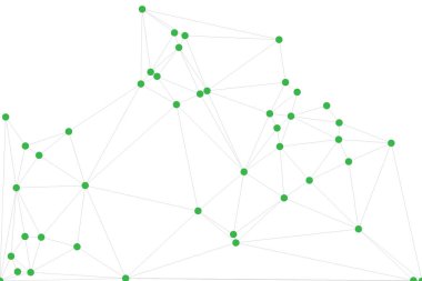 Pankart tasarımı için genel ağ bağlantısı arkaplanı. Noktaları ve çizgileri birleştiren soyut çizgi arkaplanı. Ağ Bağlantısı, çokgen sosyal ağ iletişimi. İnternet teknolojisi.
