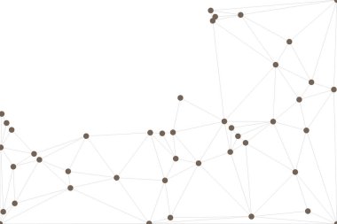 Pankart tasarımı için genel ağ bağlantısı arkaplanı. Noktaları ve çizgileri birleştiren soyut çizgi arkaplanı. Ağ Bağlantısı, çokgen sosyal ağ iletişimi. İnternet teknolojisi.