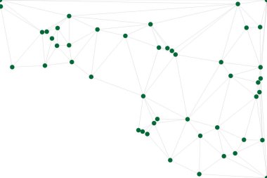 Pankart tasarımı için genel ağ bağlantısı arkaplanı. Noktaları ve çizgileri birleştiren soyut çizgi arkaplanı. Ağ Bağlantısı, çokgen sosyal ağ iletişimi. İnternet teknolojisi.