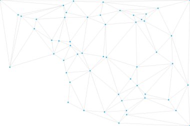 Pankart tasarımı için genel ağ bağlantısı arkaplanı. Noktaları ve çizgileri birleştiren soyut çizgi arkaplanı. Ağ Bağlantısı, çokgen sosyal ağ iletişimi. İnternet teknolojisi.