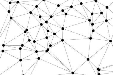 Pankart tasarımı için genel ağ bağlantısı arkaplanı. Noktaları ve çizgileri birleştiren soyut çizgi arkaplanı. Ağ Bağlantısı, çokgen sosyal ağ iletişimi. İnternet teknolojisi.