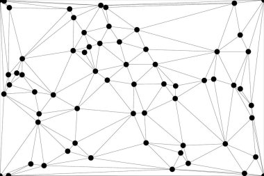 Pankart tasarımı için genel ağ bağlantısı arkaplanı. Noktaları ve çizgileri birleştiren soyut çizgi arkaplanı. Ağ Bağlantısı, çokgen sosyal ağ iletişimi. İnternet teknolojisi.