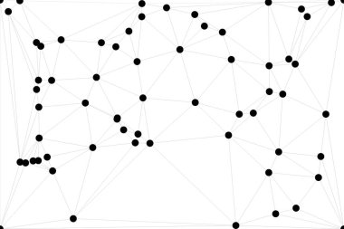 Pankart tasarımı için genel ağ bağlantısı arkaplanı. Noktaları ve çizgileri birleştiren soyut çizgi arkaplanı. Ağ Bağlantısı, çokgen sosyal ağ iletişimi. İnternet teknolojisi.