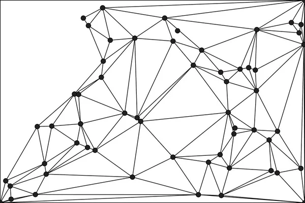 Pankart tasarımı için genel ağ bağlantısı arkaplanı. Noktaları ve çizgileri birleştiren soyut çizgi arkaplanı. Ağ Bağlantısı, çokgen sosyal ağ iletişimi. İnternet teknolojisi.