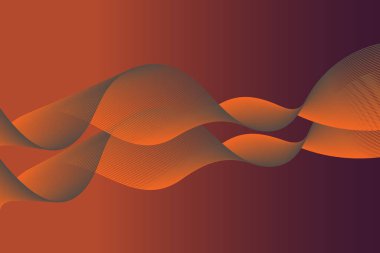 Vektör dalga çizgilerinin soyut arkaplanı beyaz arkaplanda izole edilmiş dinamik renk akışı