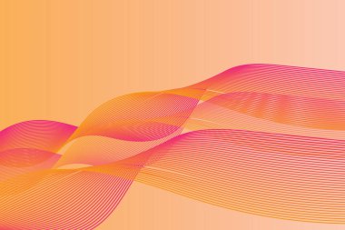 Vektör dalga çizgilerinin soyut arkaplanı beyaz arkaplanda izole edilmiş dinamik renk akışı