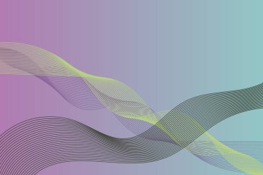 Sancak, poster, iletişim, bilim, müzik, yapay zeka teknolojisi, dijital arkaplan konsepti için beyaz zemin üzerinde izole edilmiş, dinamik akışkan Vector dalga çizgilerinin soyut arka planı,