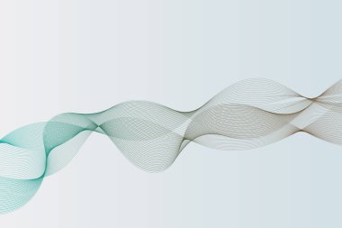 Sancak, poster, iletişim, bilim, müzik, yapay zeka teknolojisi, dijital arkaplan konsepti için beyaz zemin üzerinde izole edilmiş, dinamik akışkan Vector dalga çizgilerinin soyut arka planı,