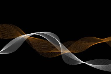 Sancak, poster, iletişim, bilim, müzik, yapay zeka teknolojisi, dijital arkaplan konsepti için beyaz zemin üzerinde izole edilmiş, dinamik akışkan Vector dalga çizgilerinin soyut arka planı,