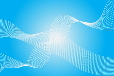 Sancak, poster, iletişim, bilim, müzik, yapay zeka teknolojisi, dijital arkaplan konsepti için beyaz zemin üzerinde izole edilmiş, dinamik akışkan Vector dalga çizgilerinin soyut arka planı,