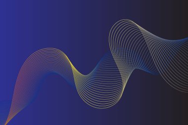 Sancak, poster, iletişim, bilim, müzik, yapay zeka teknolojisi, dijital arkaplan konsepti için beyaz zemin üzerinde izole edilmiş, dinamik akışkan Vector dalga çizgilerinin soyut arka planı,