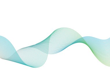 Sancak, poster, iletişim, bilim, müzik, yapay zeka teknolojisi, dijital arkaplan konsepti için beyaz zemin üzerinde izole edilmiş, dinamik akışkan Vector dalga çizgilerinin soyut arka planı,