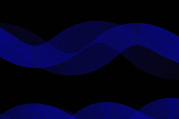 Soyut Mavi Dairesel Çizgiler Arkaplan Vektörü, Modern Geometrik Dalga Deseni Tasarımı