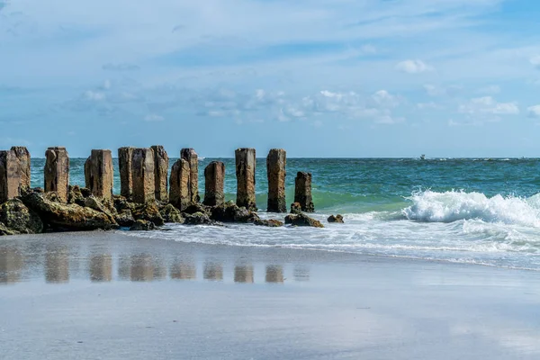 Meleg Szellős Nap Strandon Anna Maria Island Délnyugat Floridában — Stock Fotó