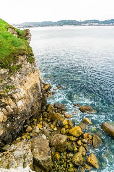 Asturias Biscay Körfezi Ndeki Gijon Spanya Nın Bazı Güzel Kıyı — Stok fotoğraf