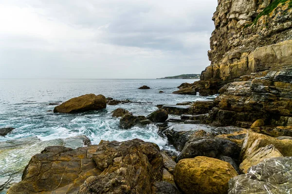 Parte Hermosa Costa Gijón España Golfo Vizcaya Provincia Asturias — Foto de Stock