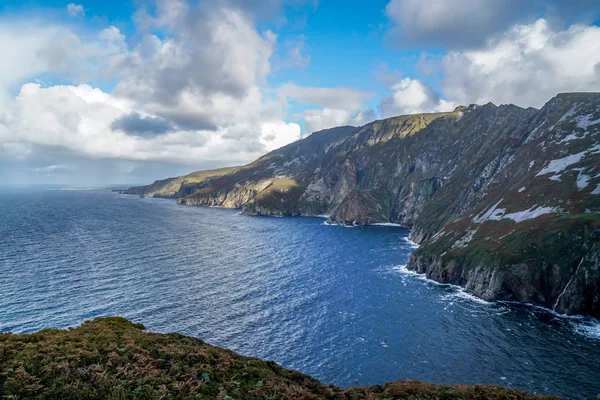 Kliffen Van Slieve League Aan Noordkust Van Ierland Donegal County — Stockfoto