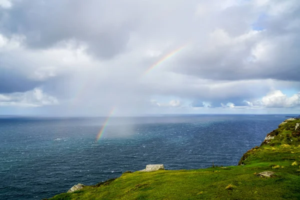 Kliffen Van Slieve League Aan Noordkust Van Ierland Donegal County — Stockfoto